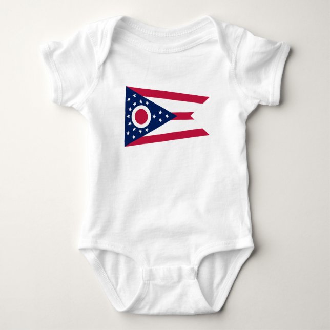 Ohio State Flag Baby Bodysuit (Front)
