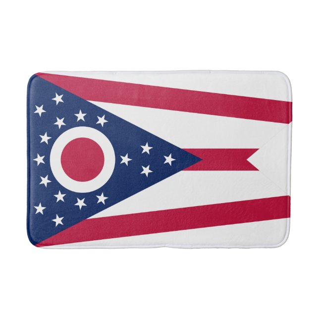 Ohio State Flag Bath Mat (Front)