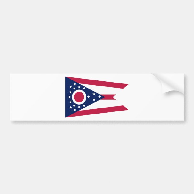 Ohio State Flag Bumper Sticker (Front)