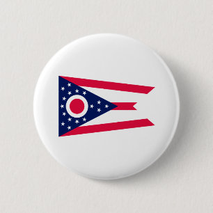 Ohio State Flag Design 6 Cm Round Badge