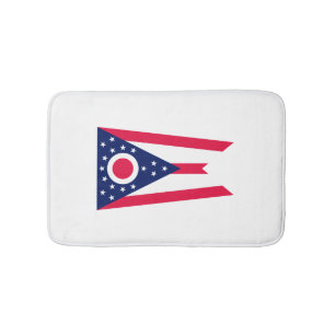 Ohio State Flag Design Bath Mat