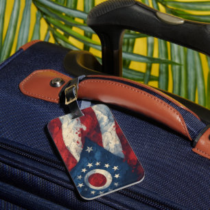 Ohio State Flag Design Buckeye State Pride Gift Luggage Tag