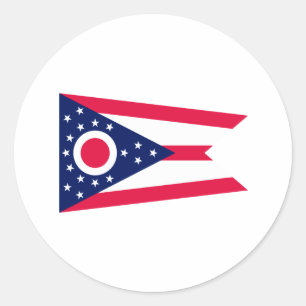 Ohio State Flag Design Classic Round Sticker