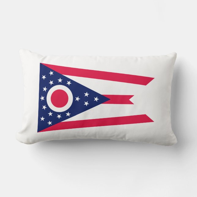 Ohio State Flag Design Lumbar Cushion (Front)