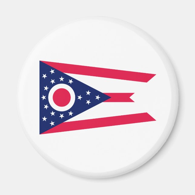 Ohio State Flag Design Magnet (Front)