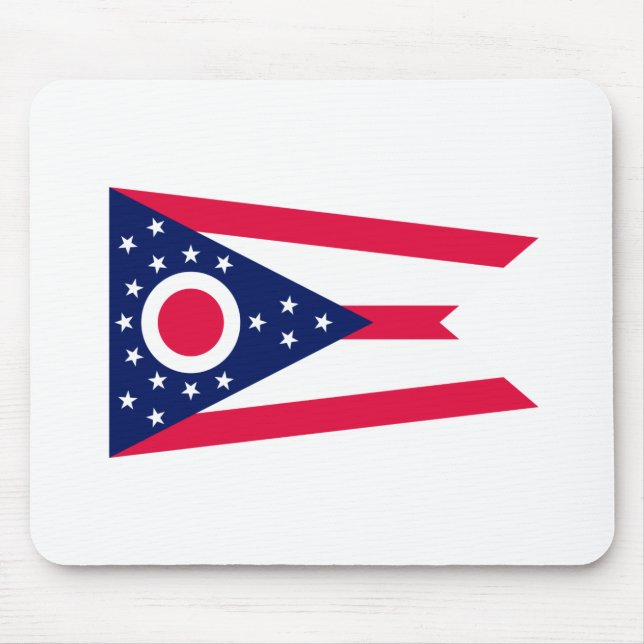 Ohio State Flag Design Mouse Pad (Front)