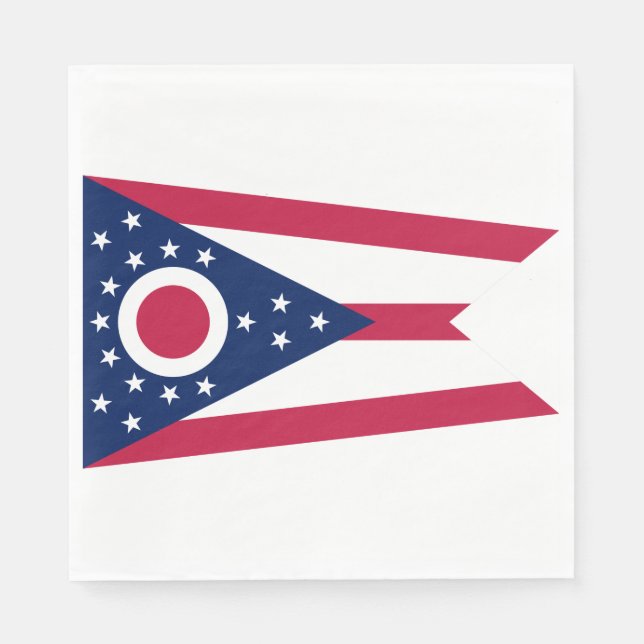 Ohio State Flag Napkin (Front)