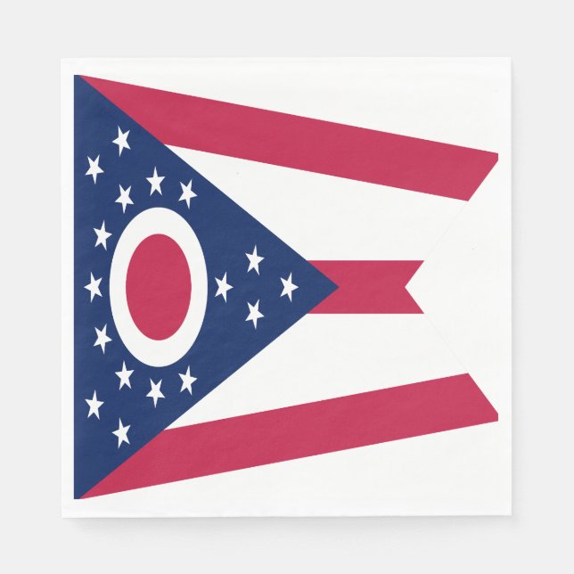 Ohio State Flag Napkin (Front)