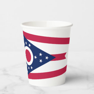 Ohio State Flag Paper Cups