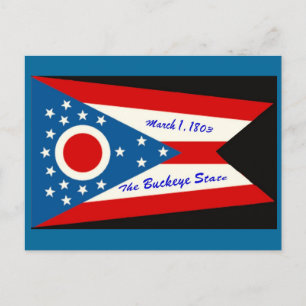 Ohio State Flag Postcard