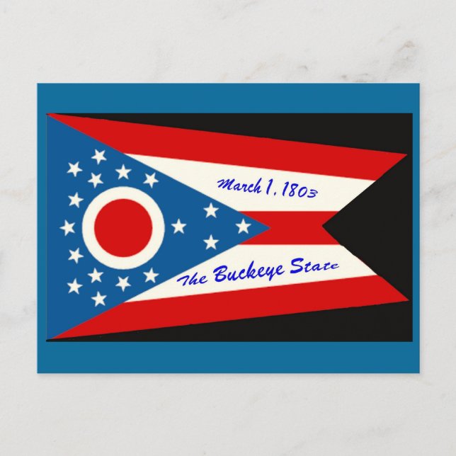 Ohio State Flag Postcard (Front)