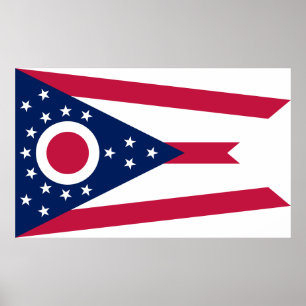 Ohio State Flag Poster