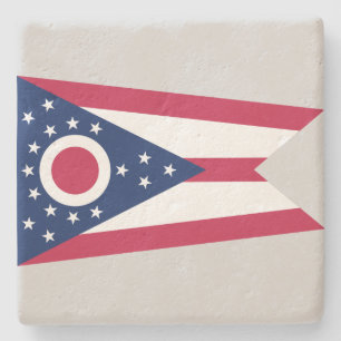 Ohio State Flag Stone Coaster