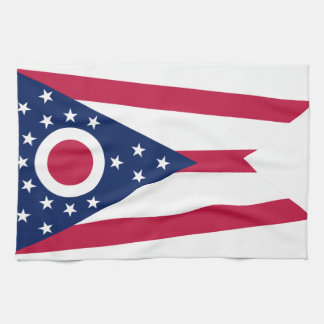 Ohio State Flag Tea Towel