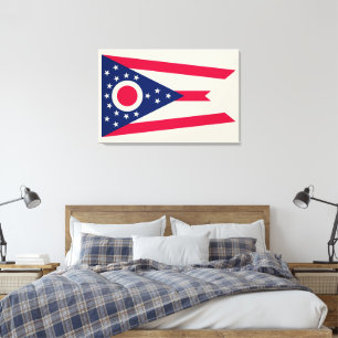 Ohio State Flag: The Buckeye State Banner Canvas Print