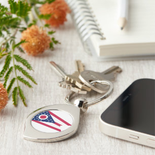Ohio State Flag USA Key Ring