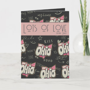 Ohio State of Buckeyes love pride Folded Card