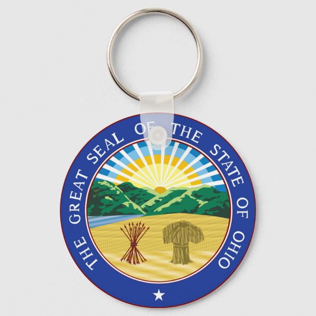 Ohio state seal republic symbol key ring (Front)