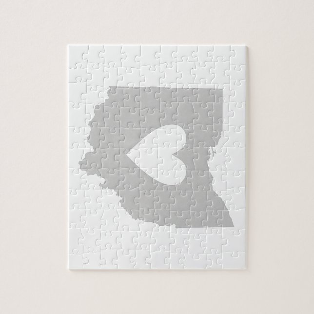 Ohio State Shape with Heart Jigsaw Puzzle (Vertical)