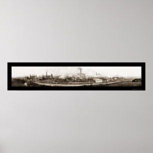 Ohio Steel Works Photo 1910 Poster