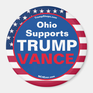 Ohio Supports TRUMP VANCE Refrigerator Magnet