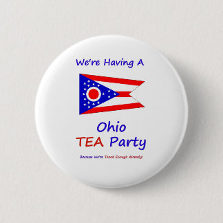 Ohio TEA Party - We're Taxed Enough Already! 6 Cm Round Badge