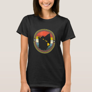 Ohio Texas Hawaii Roots Origine State Map Retro T-Shirt