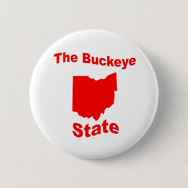 Ohio: The Buckeye State 6 Cm Round Badge (Front)