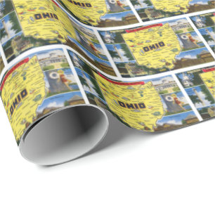Ohio The Buckeye State vintage Wrapping Paper