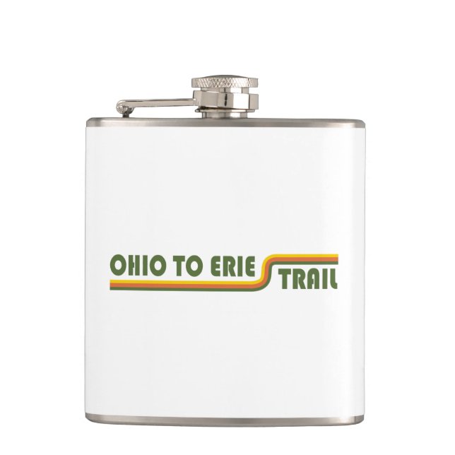 Ohio To Erie Trail Hip Flask (Front)