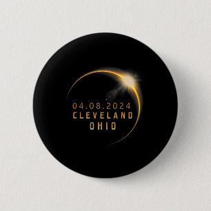 Ohio Total Solar Eclipse 2024 - Ohio Solar Eclipse 6 Cm Round Badge
