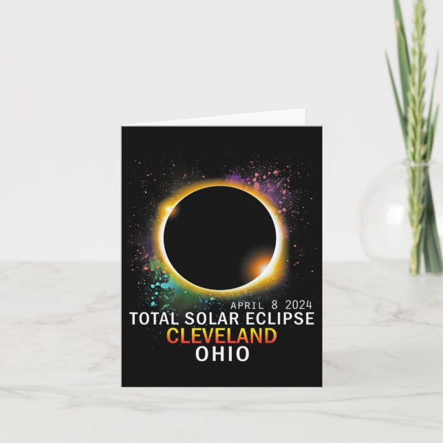 Ohio Total Solar Eclipse April 8 2024  Card (Front)