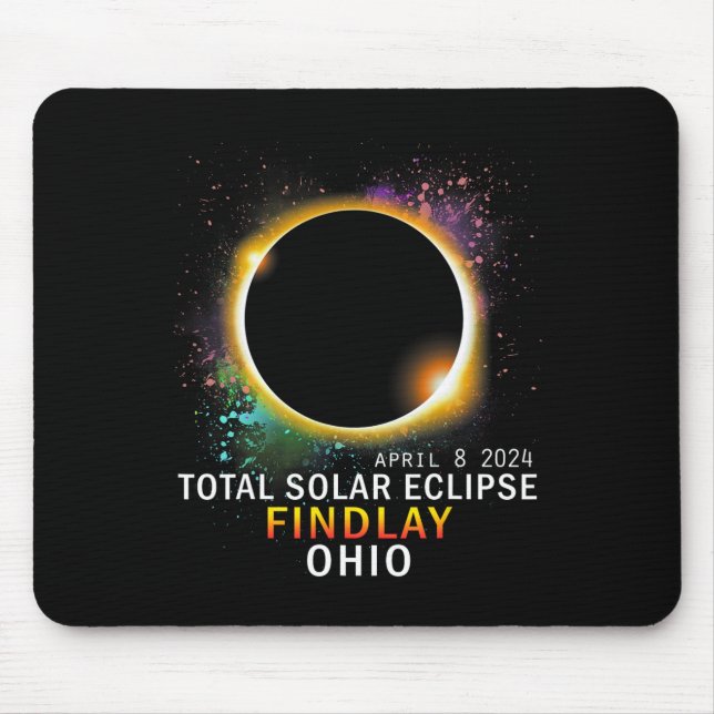 Ohio Total Solar Eclipse April 8 2024  Mouse Pad (Front)