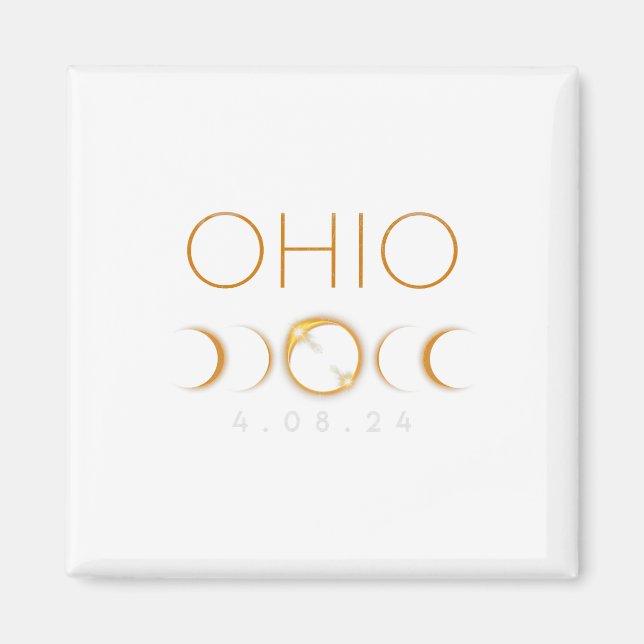 Ohio Total Solar Eclipse April 8 2024 Ohio Solar E Magnet (Front)