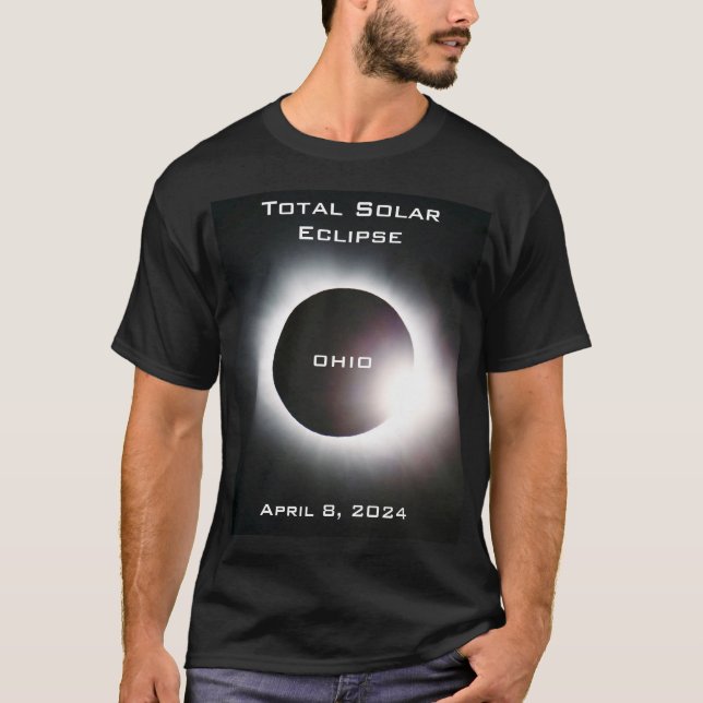 OHIO Total solar eclipse April 8, 2024 T-Shirt (Front)