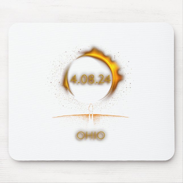 Ohio Total Solar Eclipse April 8 2024 Totality Ecl Mouse Pad (Front)