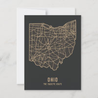 Ohio US State road map - Buckeye State map