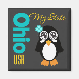 Ohio USA Penguin Magnet