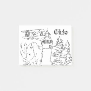 Ohio Vacation Drawing Vacation Art Travelling Desi Post-it Notes