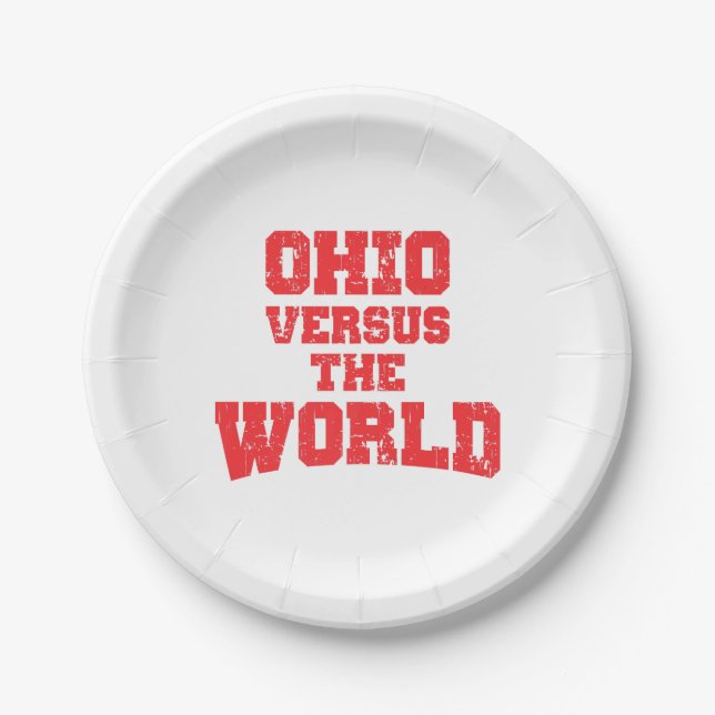 OHIO VERSUS THE WORLD PAPER PLATE (Front)