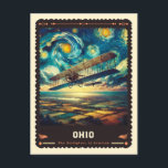 Ohio | Vincent Van Gogh Inspired Postcard<br><div class="desc">Discover the "Ohio | Vincent van Gogh Inspired Postcard, " a mesmerising blend of Ohio’s picturesque landscapes and the iconic impressionist style of Vincent van Gogh. This postcard features Ohio's varied scenes - from the bustling streets of Cleveland to the serene beauty of the Hocking Hills - all portrayed with...</div>