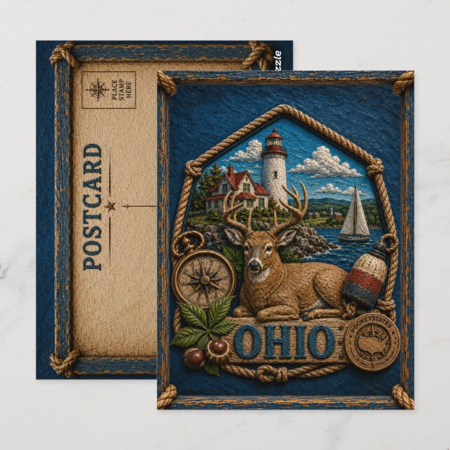 Ohio Vintage Travel Postcard (Front/Back)