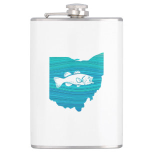 Ohio Wave Fishing Hip Flask