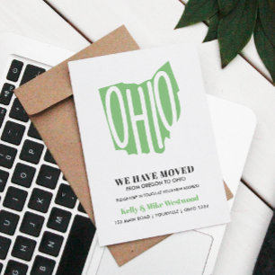 OHIO We've moved New address New Home Postcard
