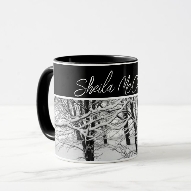 Ohio Winter Trees Photo Mug (Front Left)