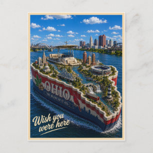 Ohio   Wish You Were Here   State Series Postcard