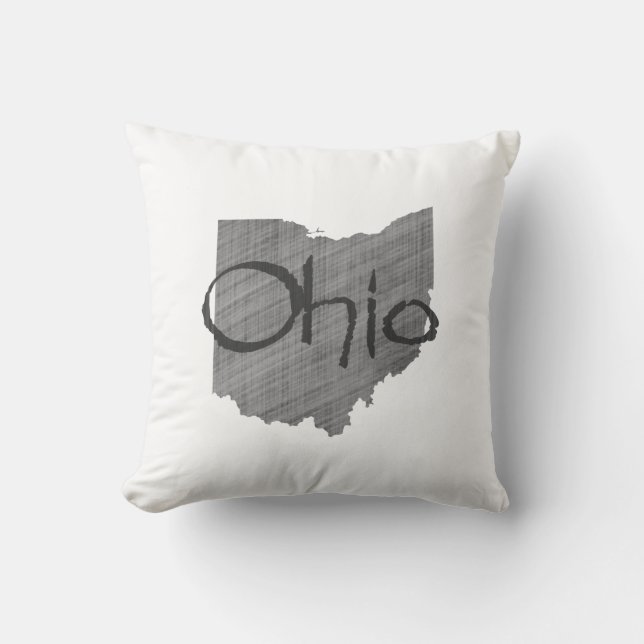 Ohio With Chalkboard Background Throw Pillow (Front)