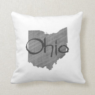 Ohio With Chalkboard Background Throw Pillow