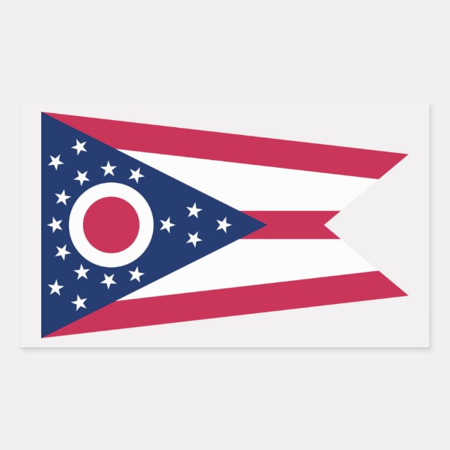 Ohioan Flag, Flag of Ohio Rectangular Sticker (Front)