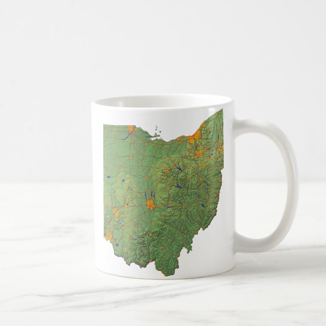 Ohioan Flag + Map Mug (Right)